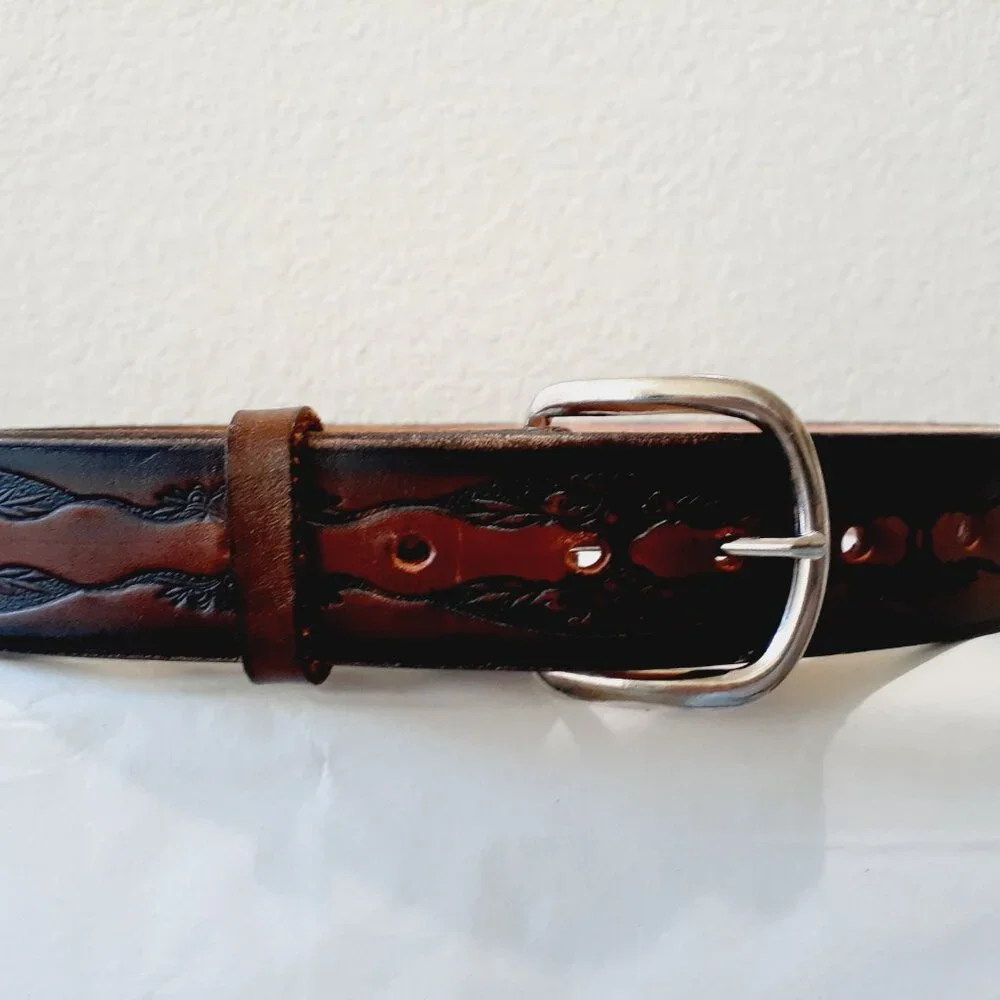 Tooled Leather Belt